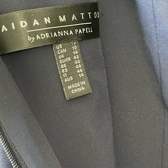 Aidan Mattox Sleeveless, Stretch Flounce Hem, Floral Mesh Insert Sheath Dress - Picture 8 of 15